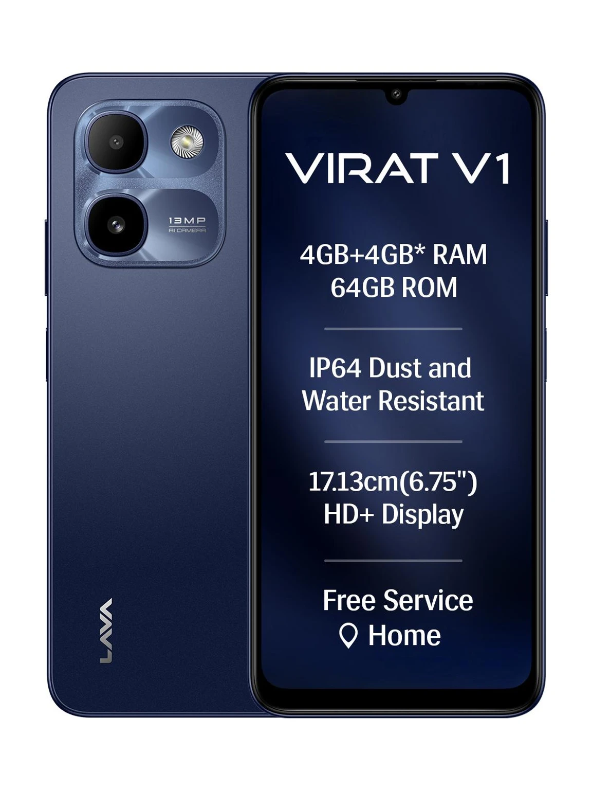 LAVA Virat V1 (Nilgiri Blue, 64 GB) (4 GB RAM)